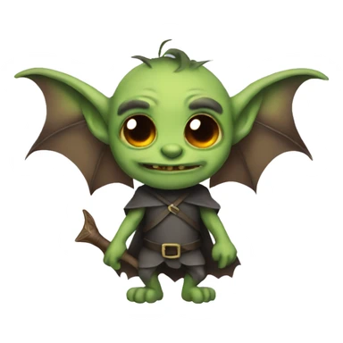 Goblin with bat wings sticker