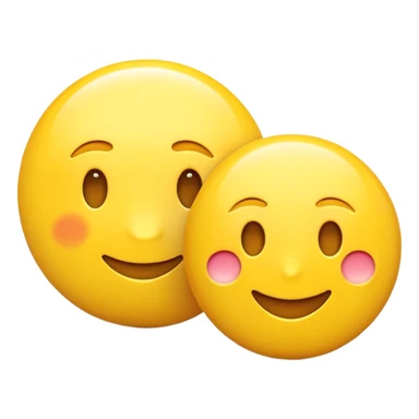 Emoji with 2 circles on the back sticker