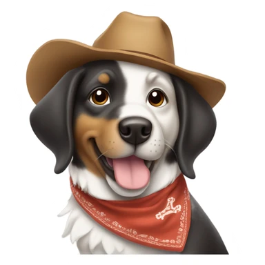 Cowboy dog sticker