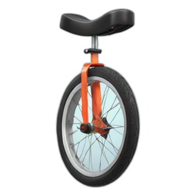 Unicycle with one wheel sticker