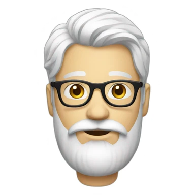 White Hipster sticker