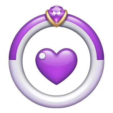 anel de casamento branco e roxo sticker