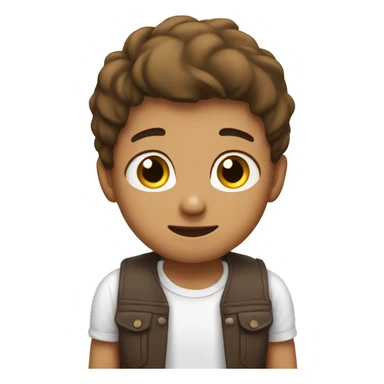 Cute boy holding his hands in front of himself sticker