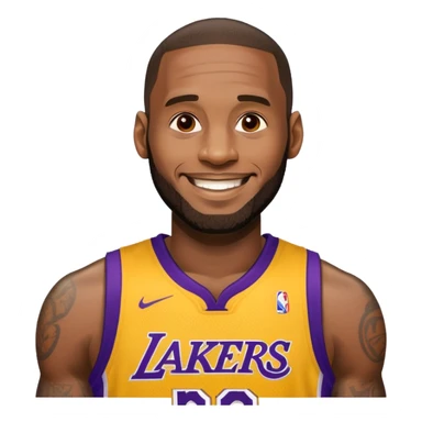 LeBron in a Kobe jersey  sticker
