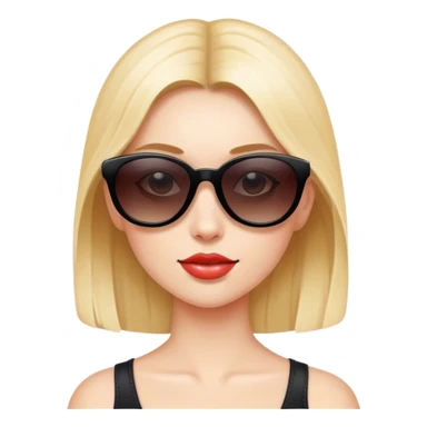 A girl with sunglasses sticker