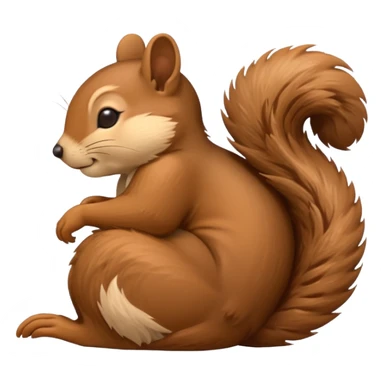 Sleeping squirrel sticker