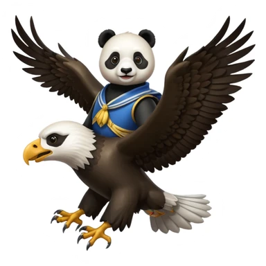 panda on an eagle sticker