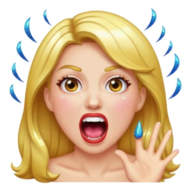 Glitter scream queen sticker