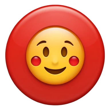 Emoji estilo vectorial de un sol rojo , en el centro un círculo blanco con borde rojo y una letra “U” roja gruesa. Diseño simple, colores sólidos, sin texto adicional, fondo transparente, estilo emoji oficial. sticker