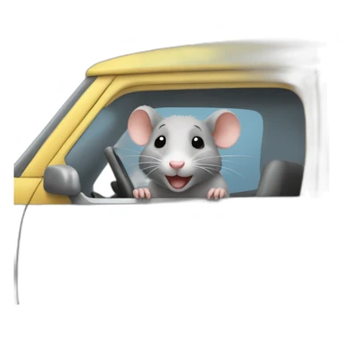 un rat dans voiture sticker