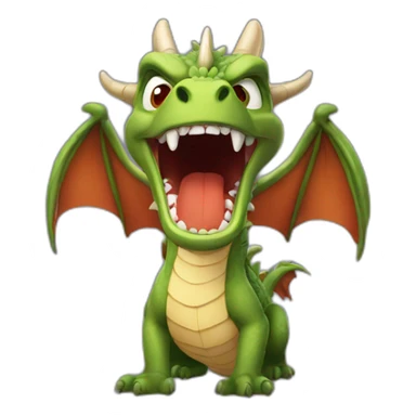 Angry dragon sticker