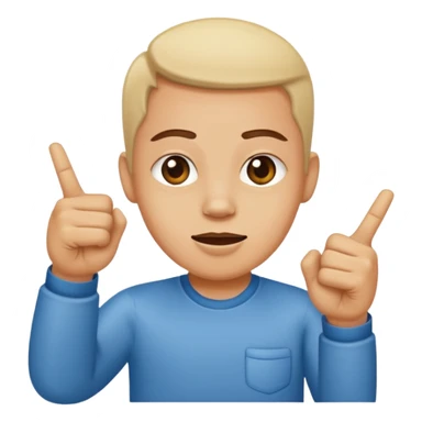 light skin fingers cross with thumb out sticker