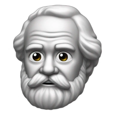 Marx scratching head sticker