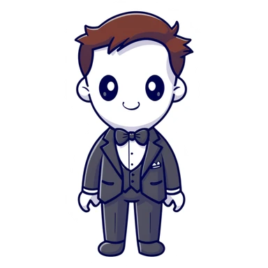 spider in a tuxedo sticker