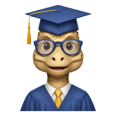 dinosaurio con birrete y gafas, con la palabra 'prom' sticker