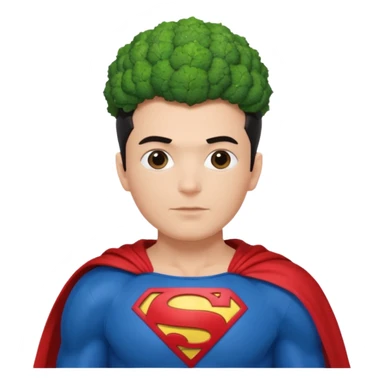 brocoli superman sticker