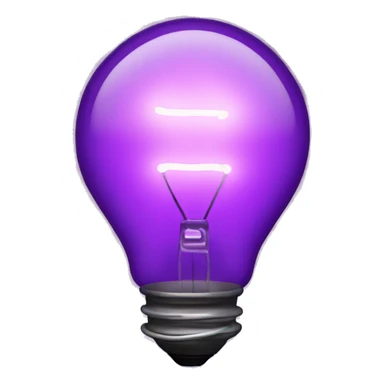 neon purple light bulb sticker