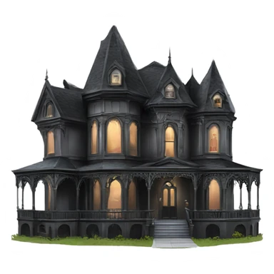 Gothic Victorian mansion sticker