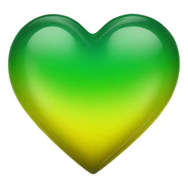 green yellow ombré glass heart sticker