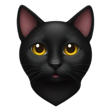 black cat with heart eyes sticker