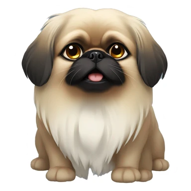 Black Pekingese sticker