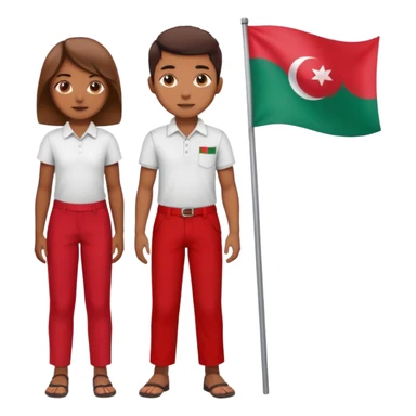 ১৬ডিসেম্বর উপলক্ষে শুভেচ্ছা । A banner is standing with a boy on one side and a girl on the other. sticker