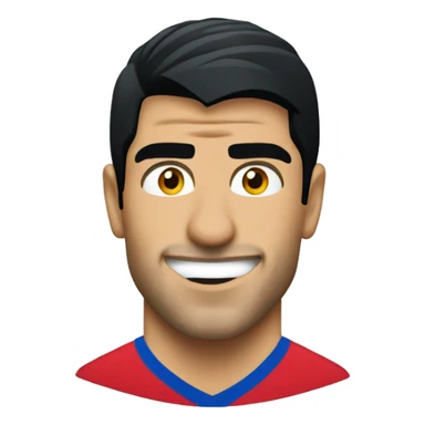 luis suarez with suspicious smile sticker