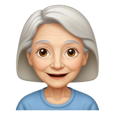 In medieval fairy tales, a kind and amiable grandmother who did not wear jewelry sticker