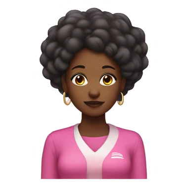 black girl wearing pink manifesting sticker