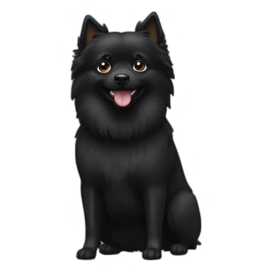 Full black spitz sticker