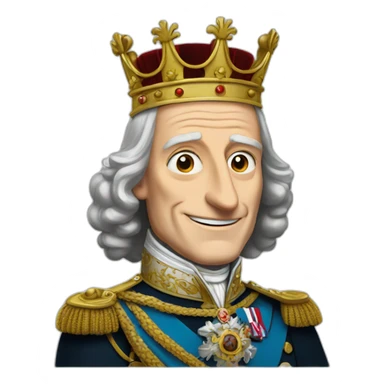 Comic portrait of king Charles III sticker