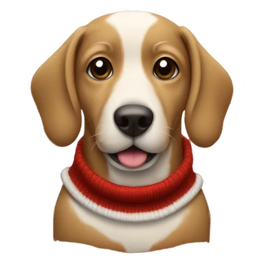 dog in christmas sweater sticker
