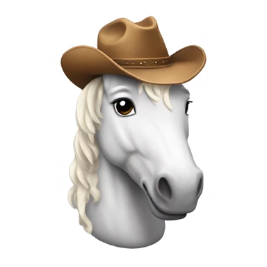 unicorn wearing a cowboy hat  sticker