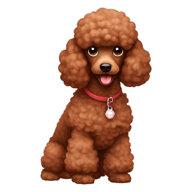 Yoy poodle in red brown  sticker