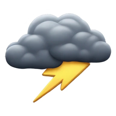 Dark clouds with lightning  sticker