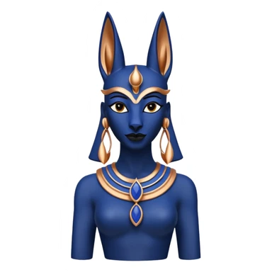 Proud Black, lapis rose gold, and woman anubis statue posed  sticker