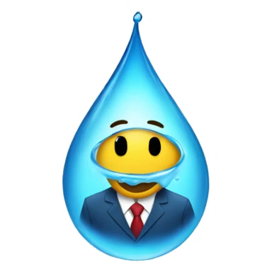 A water drop in a suit sticker
