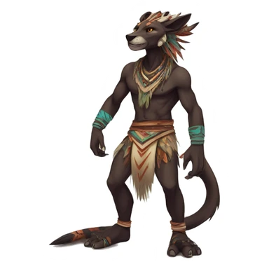  anthro tribal vernid full body by LiLaiRa sticker