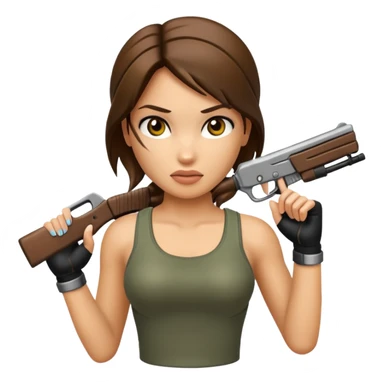 lara croft sticker