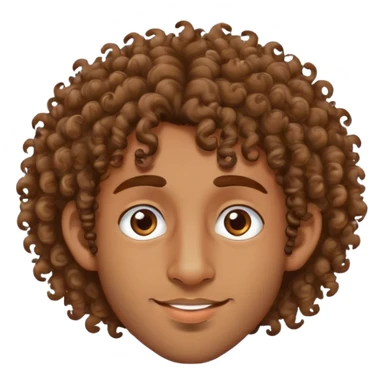 Brown curly haired guy with nose ring sticker