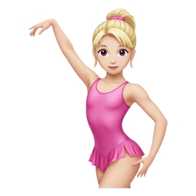 Pink dancer-gymnast with blonde hair sticker