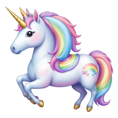 unicorn wearing a tutu riding a rainbow sticker