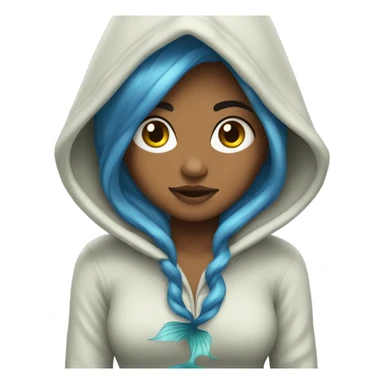 a mermaid with a hoodie  sticker