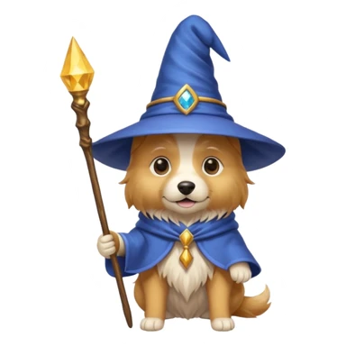Wizard dog sticker