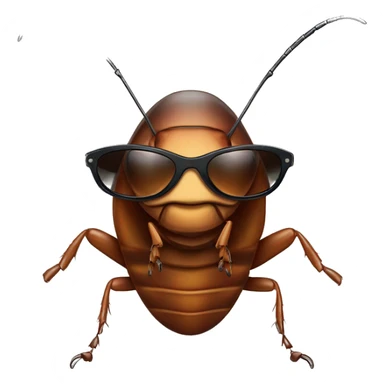 cockroach with sunglasses sticker