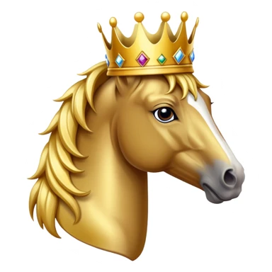 horse with a crown sticker
