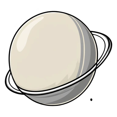 Planet Saturn with rings in monochrome grey colors sticker