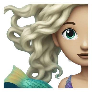 secretive mermaid sticker