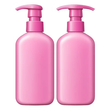 2-pack pink shampoo and conditioner bottles sticker