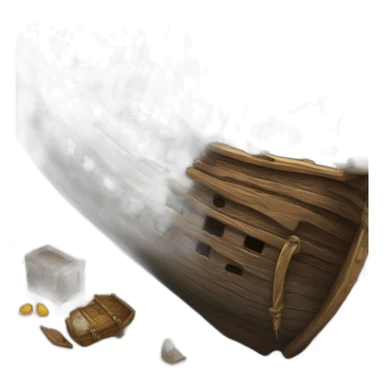 A wreck of a pirate galleon that went underwater sticker